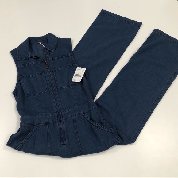 Free People Denim - Free people denim jumpsuit